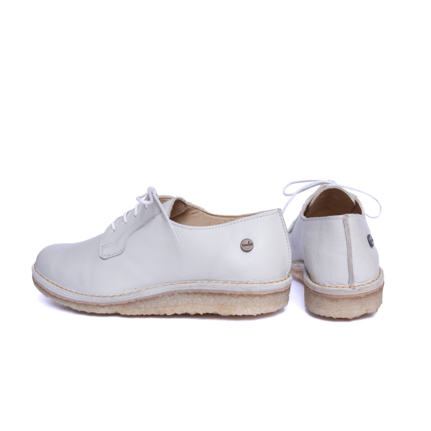 Zapato Derby Mujer Crema Poro