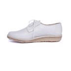Zapato Derby Mujer Crema Poro