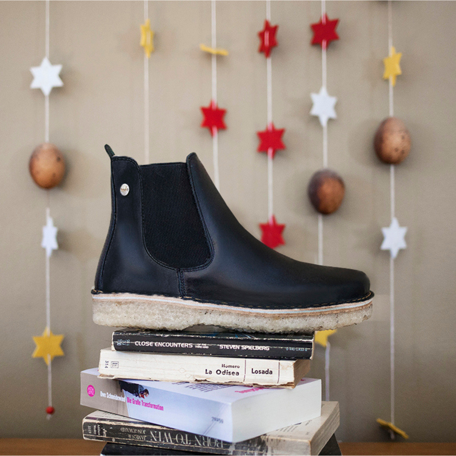 Botín Beat Hombre Negro Liso