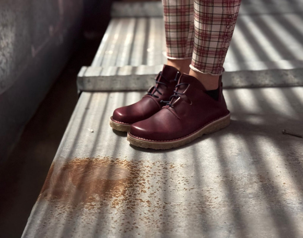 Zapato Magovi Mujer Burdeo Liso