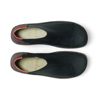 Zapato Nordico Hombre Negro Cera Gris Rojo Poro