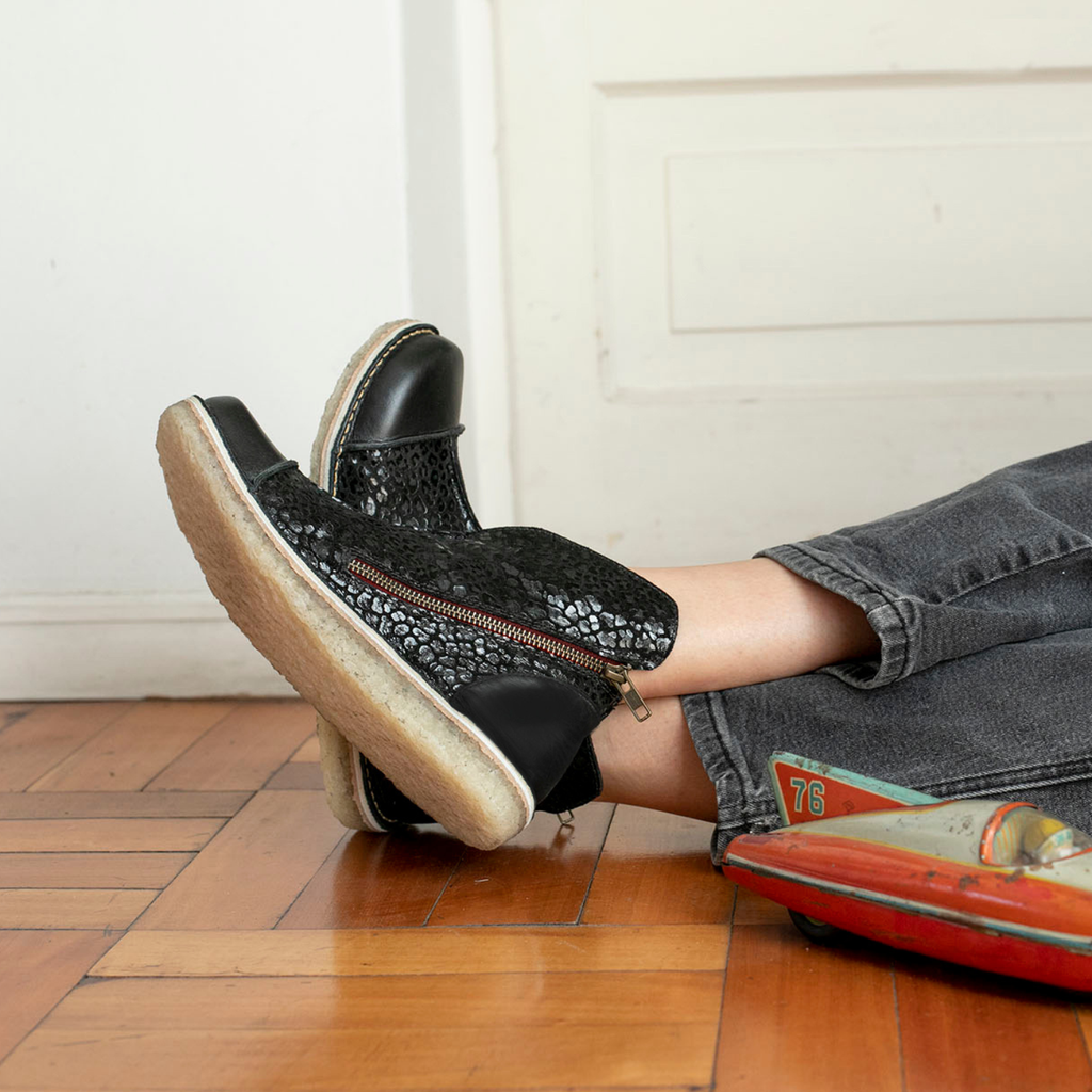 Botín Rhino Folia Negro