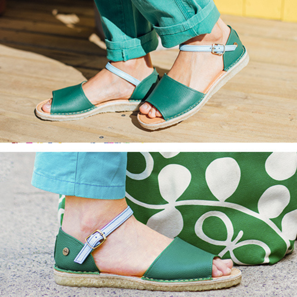 Sandalia Aiko Verde Poro