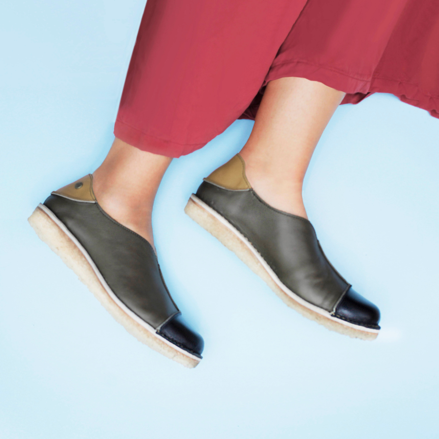 Zapato Eva Mujer Punta Negro - Olivo Cera