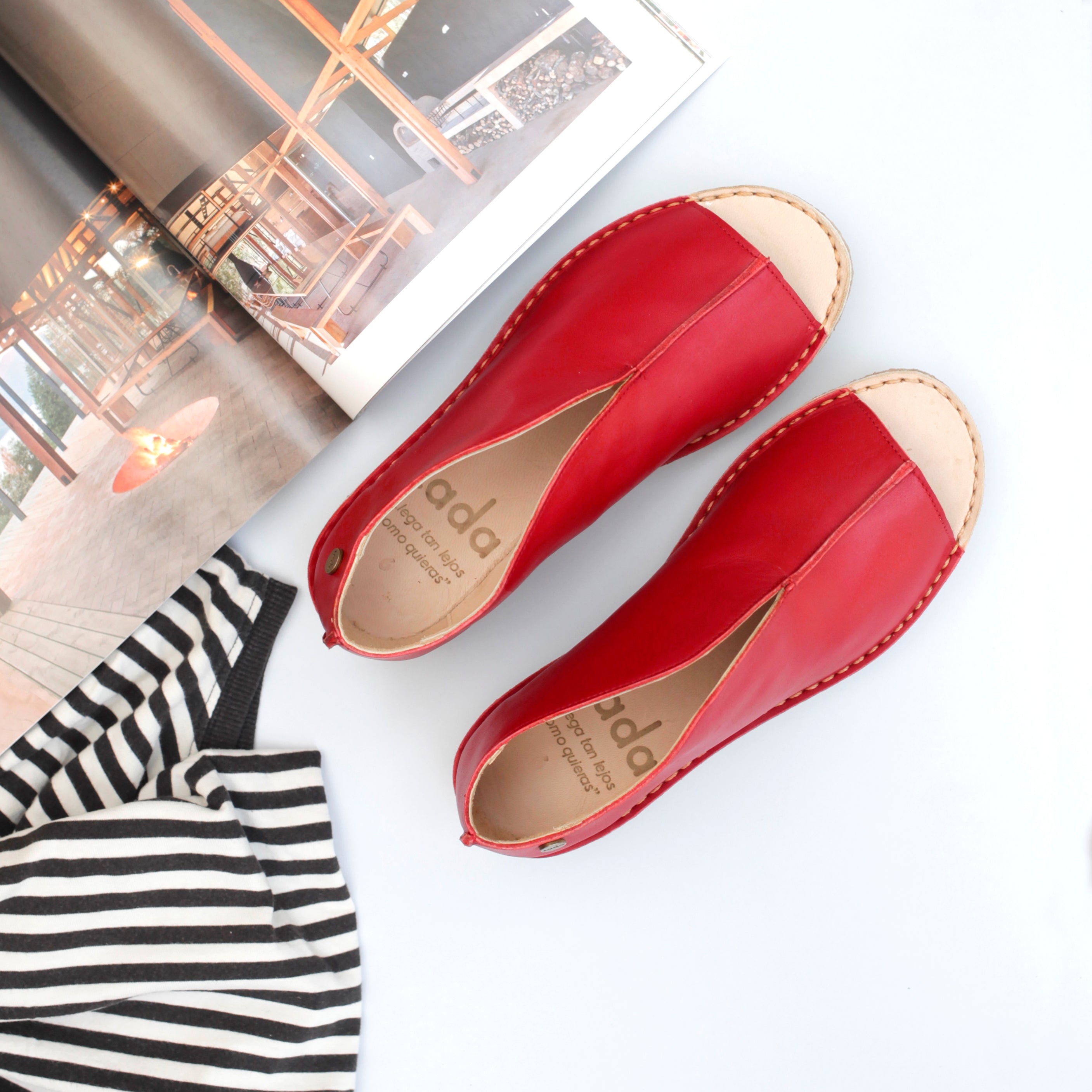 Sandalia Duo Rojo