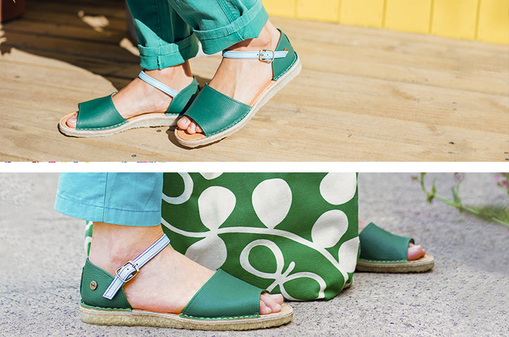 Sandalia Aiko Verde Poro