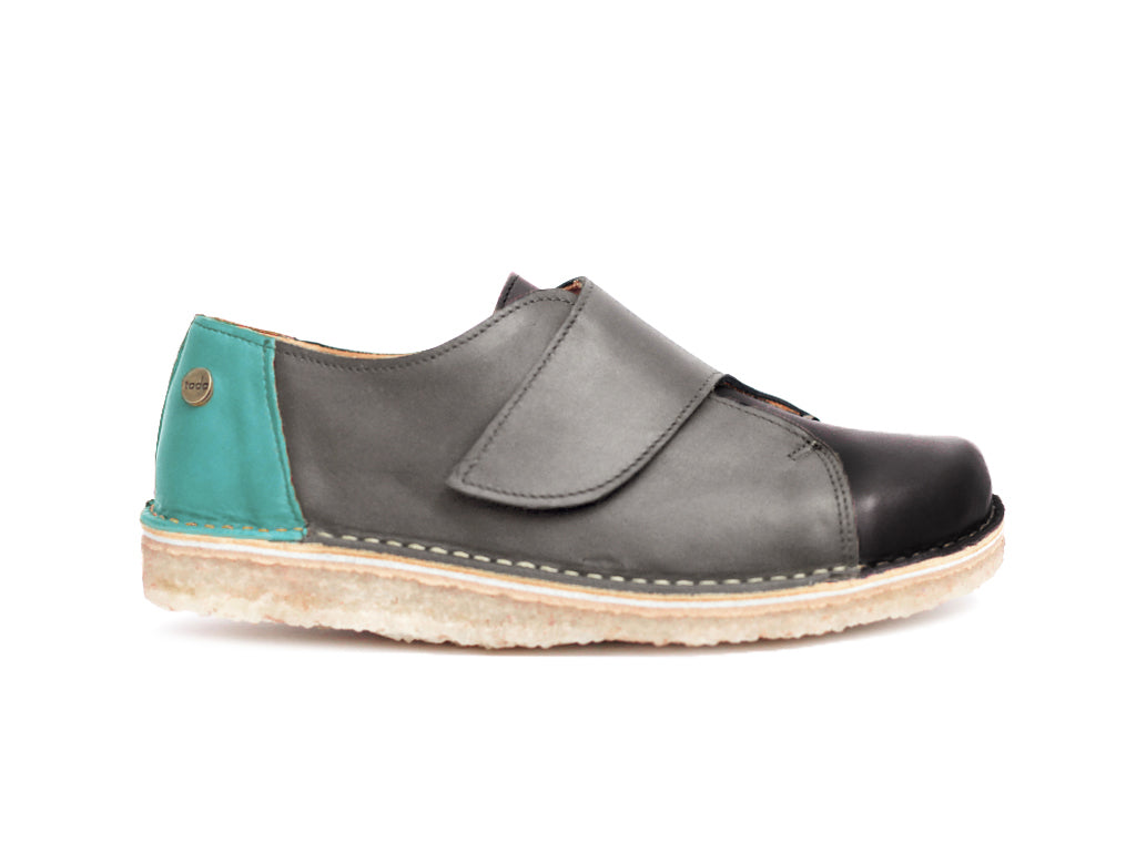 Zapato Arno Mujer Negro Gris Turquesa