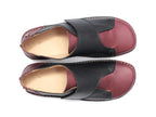 Zapato Arno Mujer Guinda Negro Cera