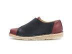 Zapato Arno Mujer Guinda Negro Cera