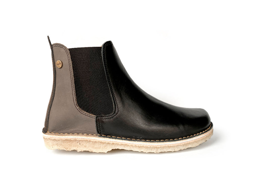 Botín Beat Mujer Negro Gris