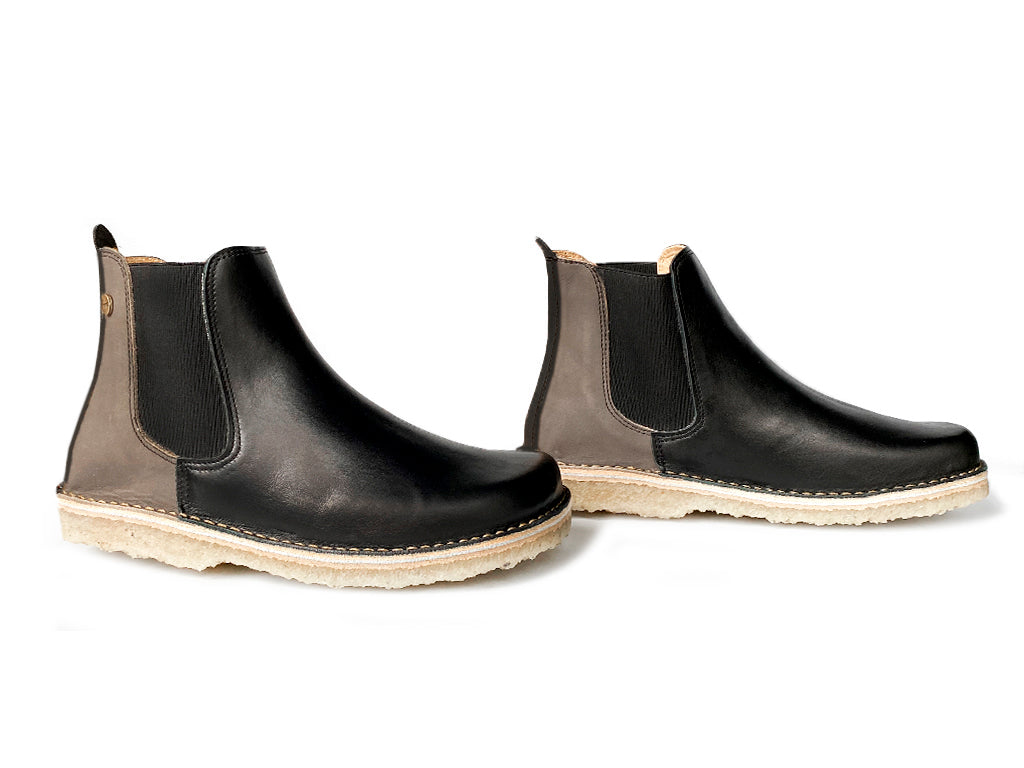 Botín Beat Mujer Negro Gris