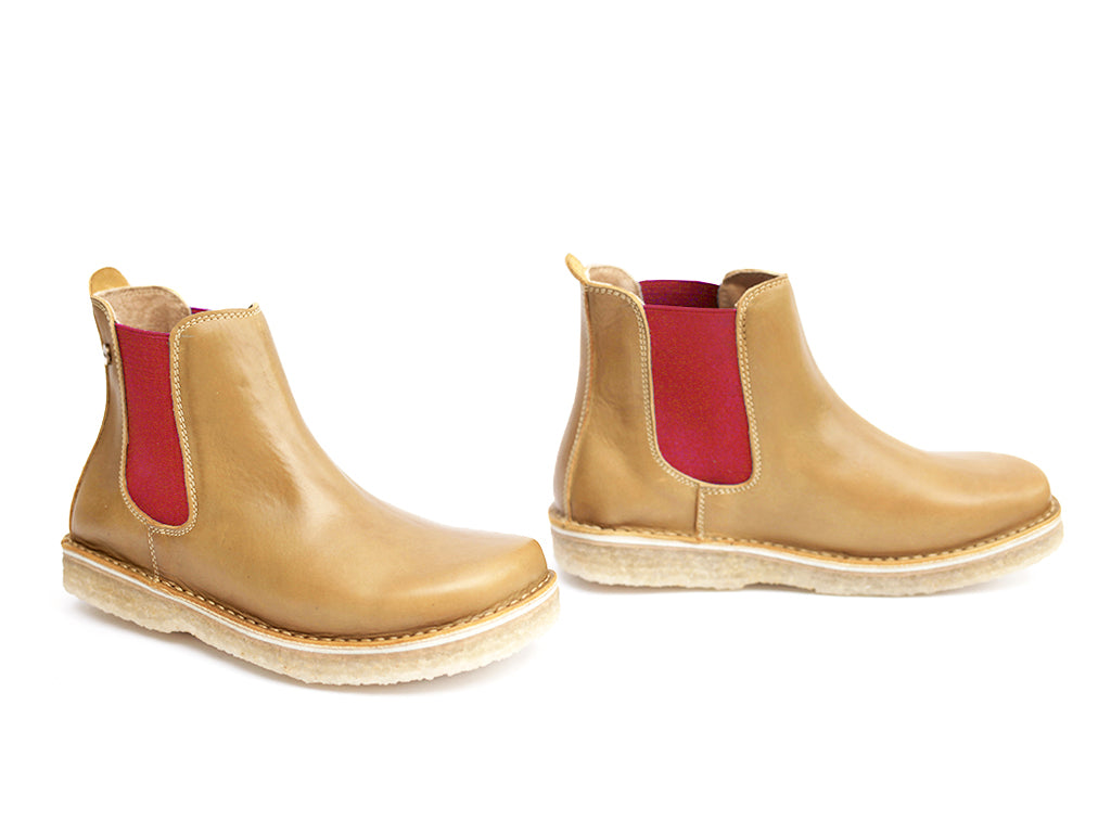Botín Beat Mujer Pistacho Rojo