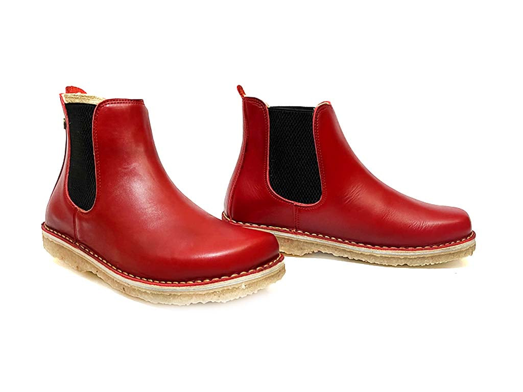 Botín Beat Mujer Rojo Italiano