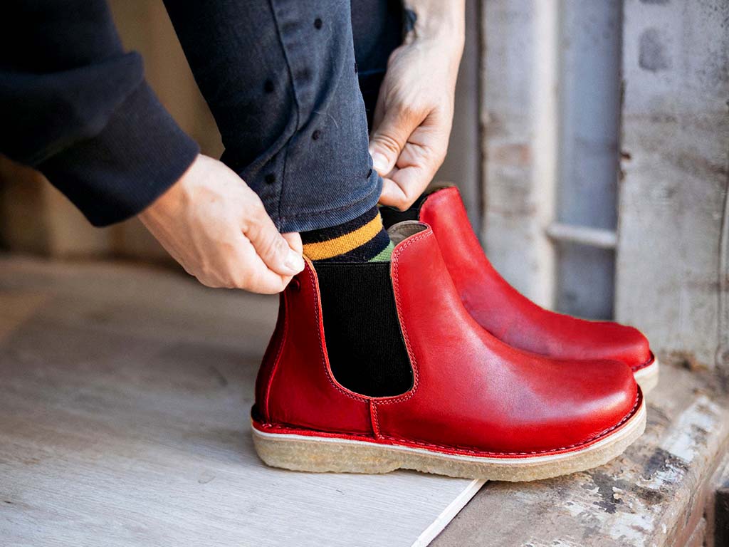 Botín Beat Mujer Rojo Italiano