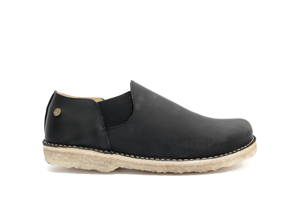 Zapato Fragata Hombre Negro Cera