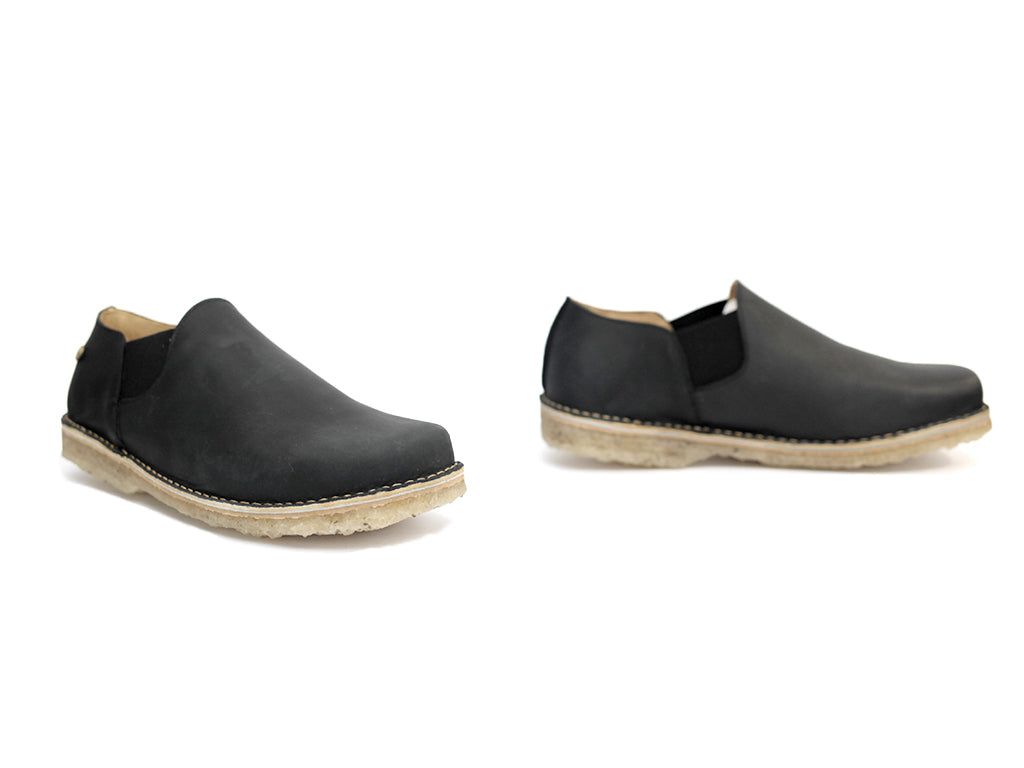 Zapato Fragata Hombre Negro Cera