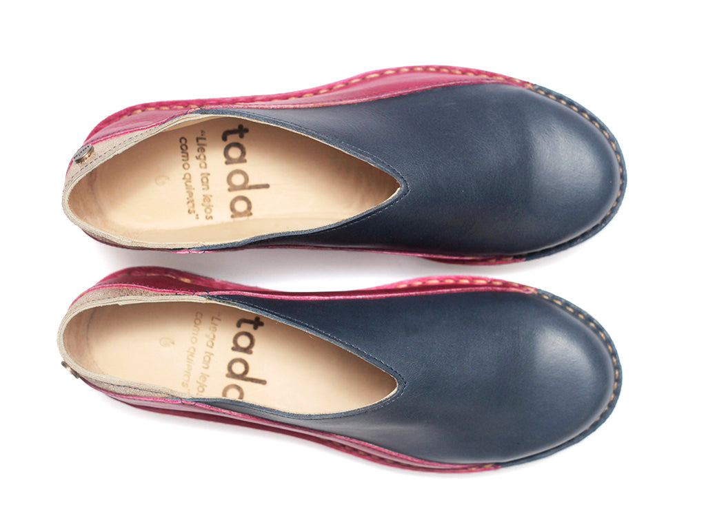 Zapato Mitsue Mujer Azul Cobalto Fucsia
