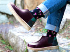 Zapato Nordico Mujer Burdeo Turquesa