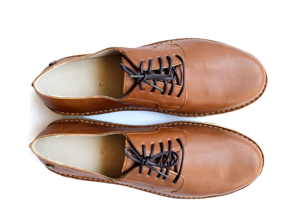 Zapato Hombre Derby Caramelo