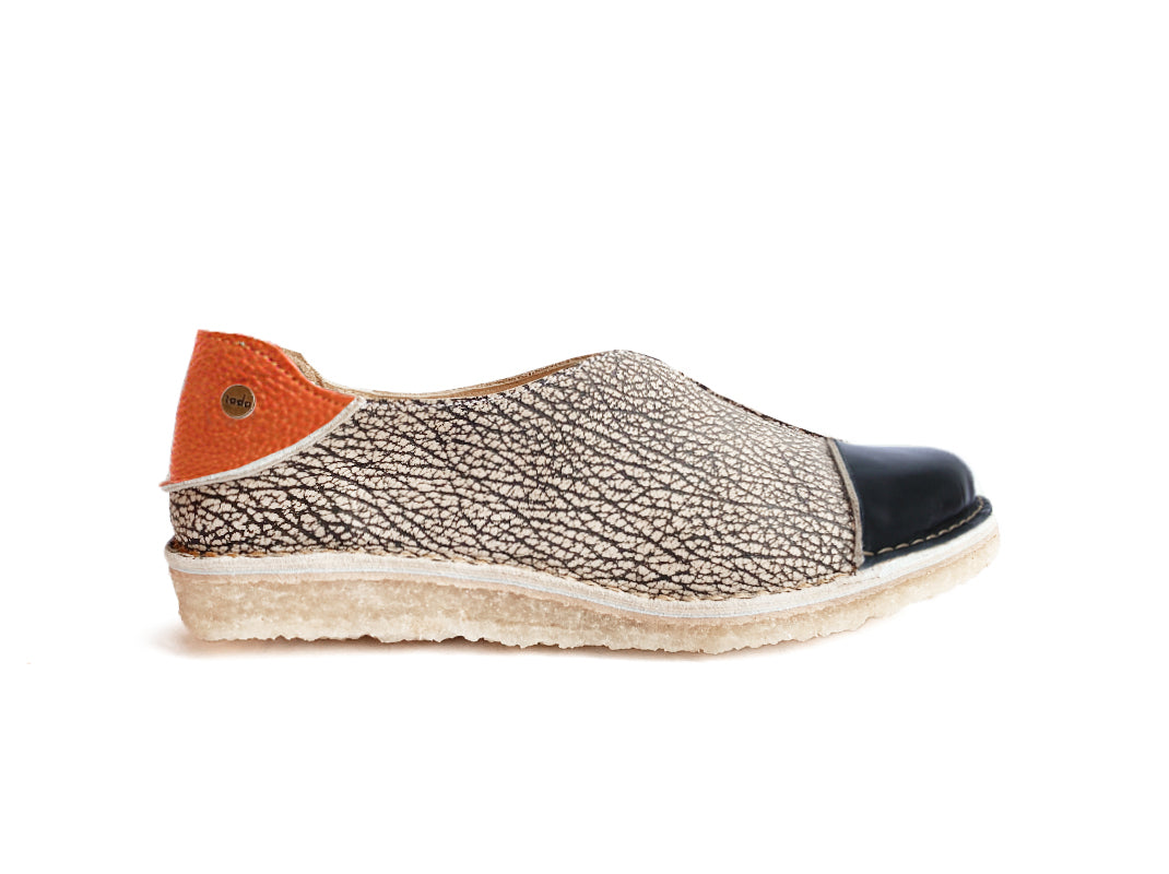 Zapato Eva Mujer Jaspe Talón Naranja