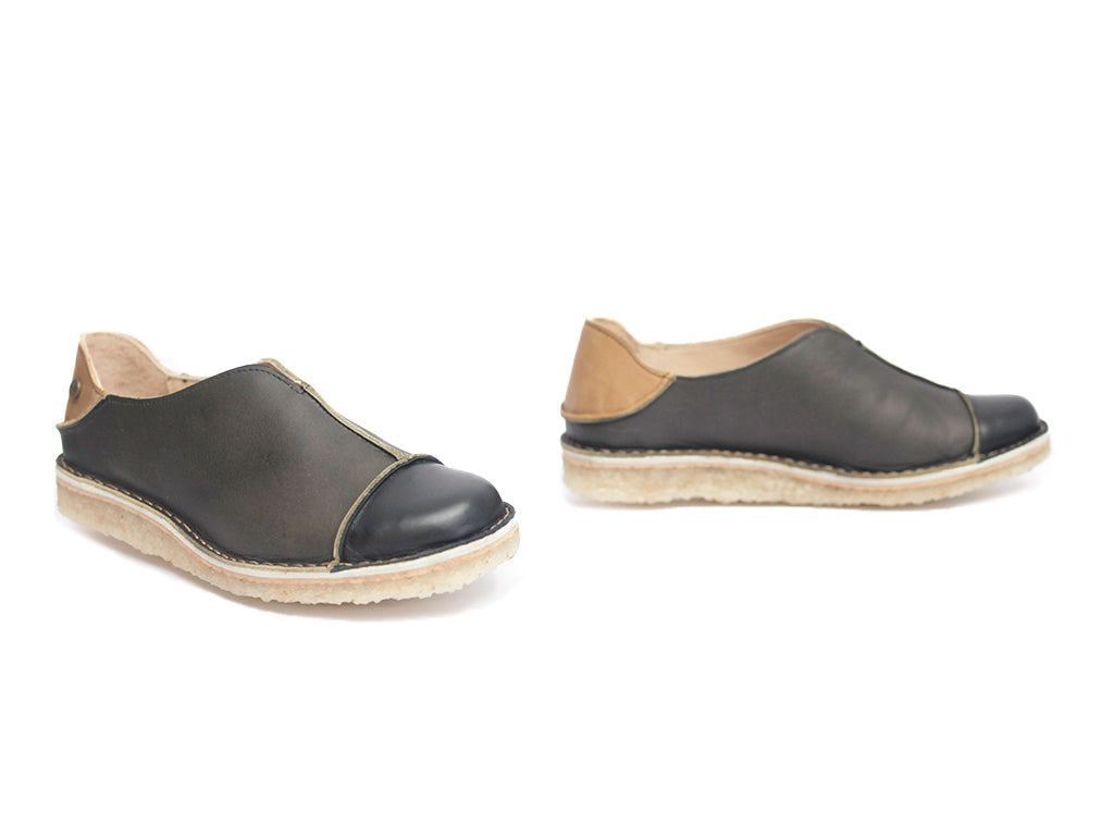 Zapato Eva Mujer Punta Negro - Olivo Cera