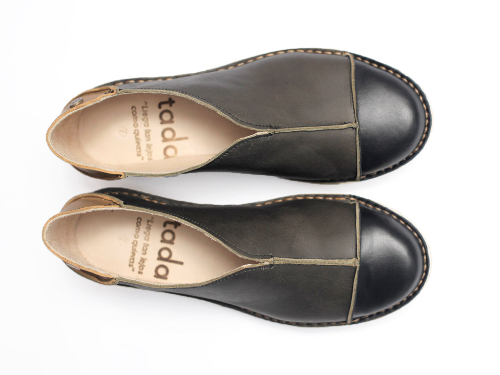 Zapato Eva Mujer Punta Negro - Olivo Cera