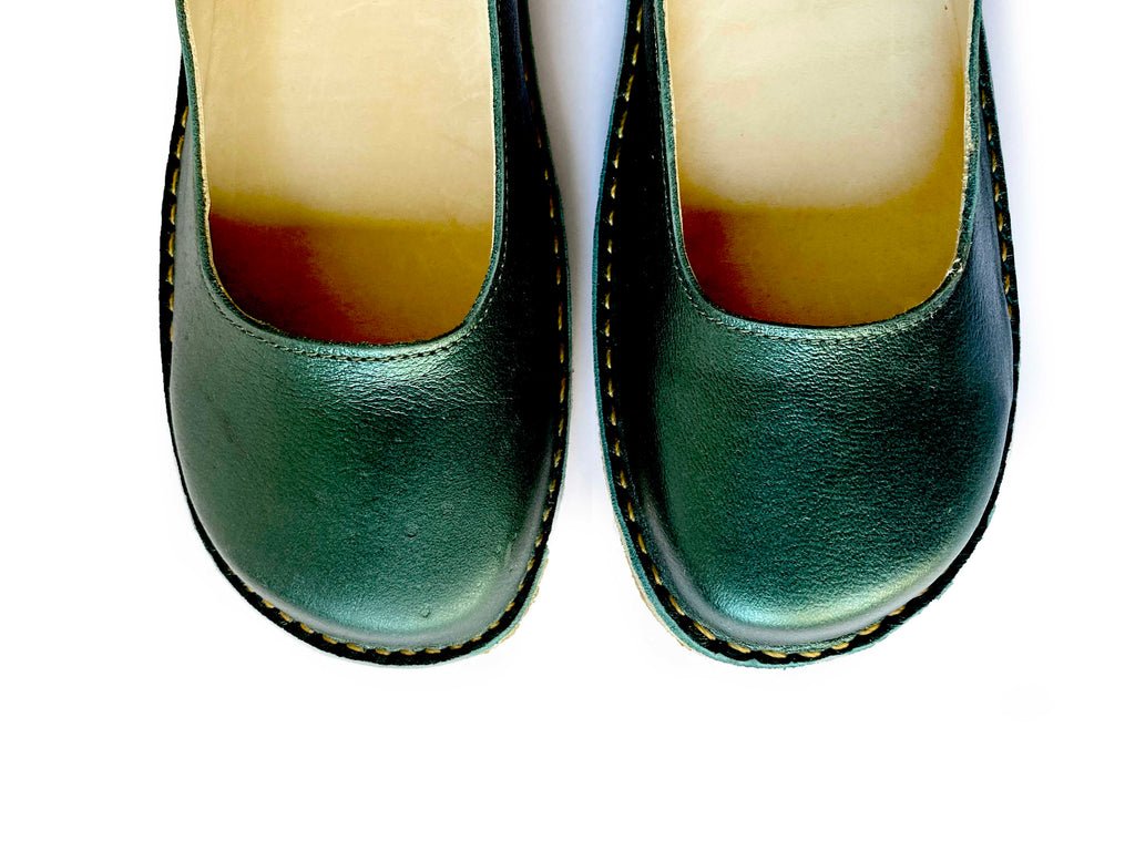 Zapato Mujer Flora Verde metálico 38 - 2da seleccion