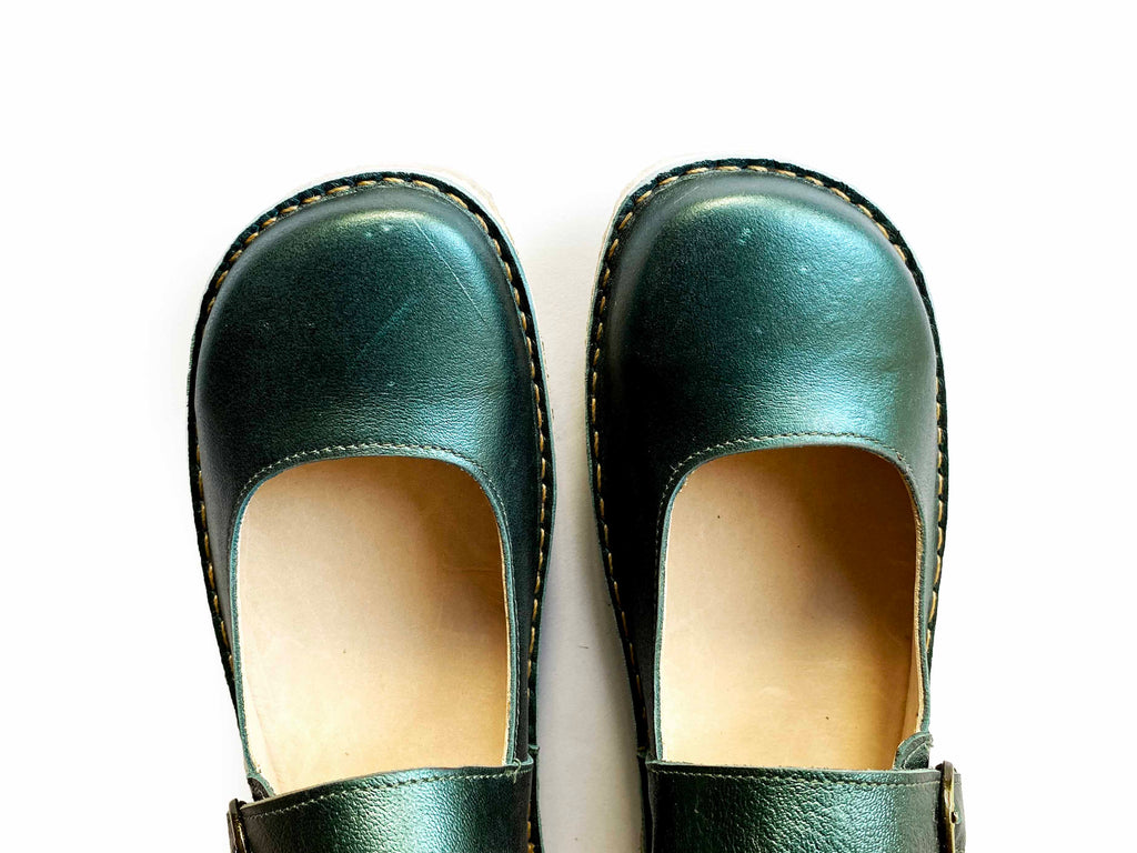 Zapato Mujer Flora Verde metálico 40 - 2da seleccion