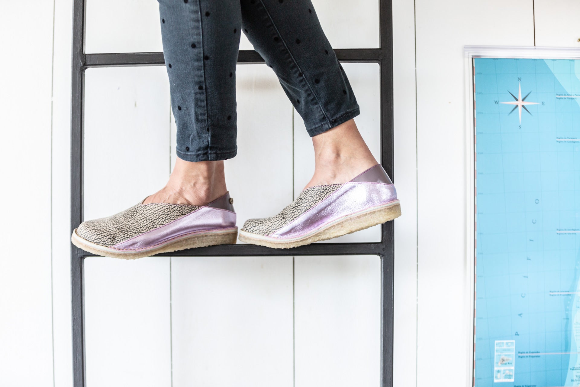 Zapato Mitsue Mujer Jaspe y Violeta