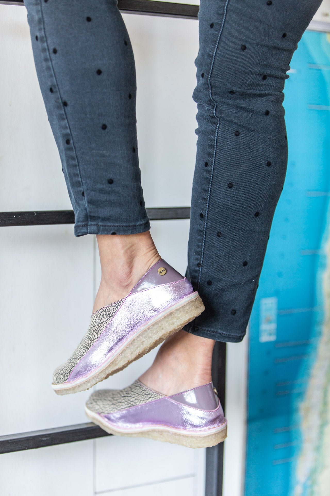 Zapato Mitsue Mujer Jaspe y Violeta