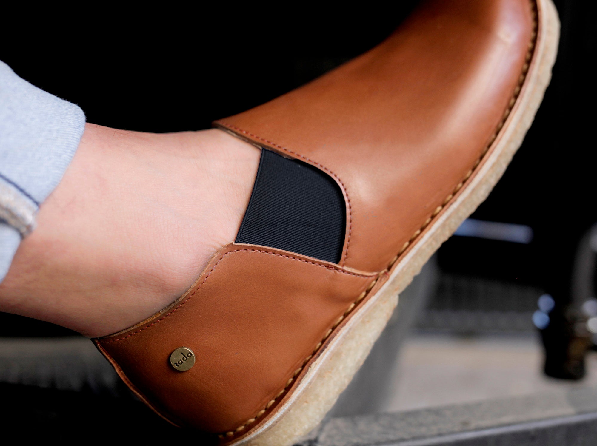 Zapato Fragata Hombre Caramelo - Elástico Negro