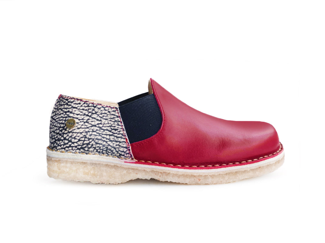 Zapato Fragata Mujer Rojo y Jaspe