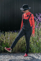 Zapato Fragata Mujer Rojo Carmín y Jaspe