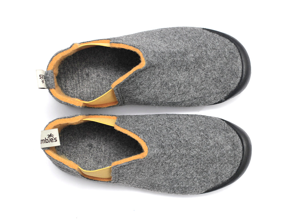 Bota Gumbies Gris y Amarillo