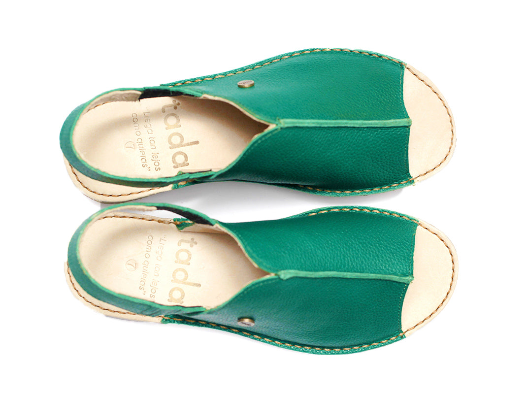 Sandalia Hiroko Verde Poro