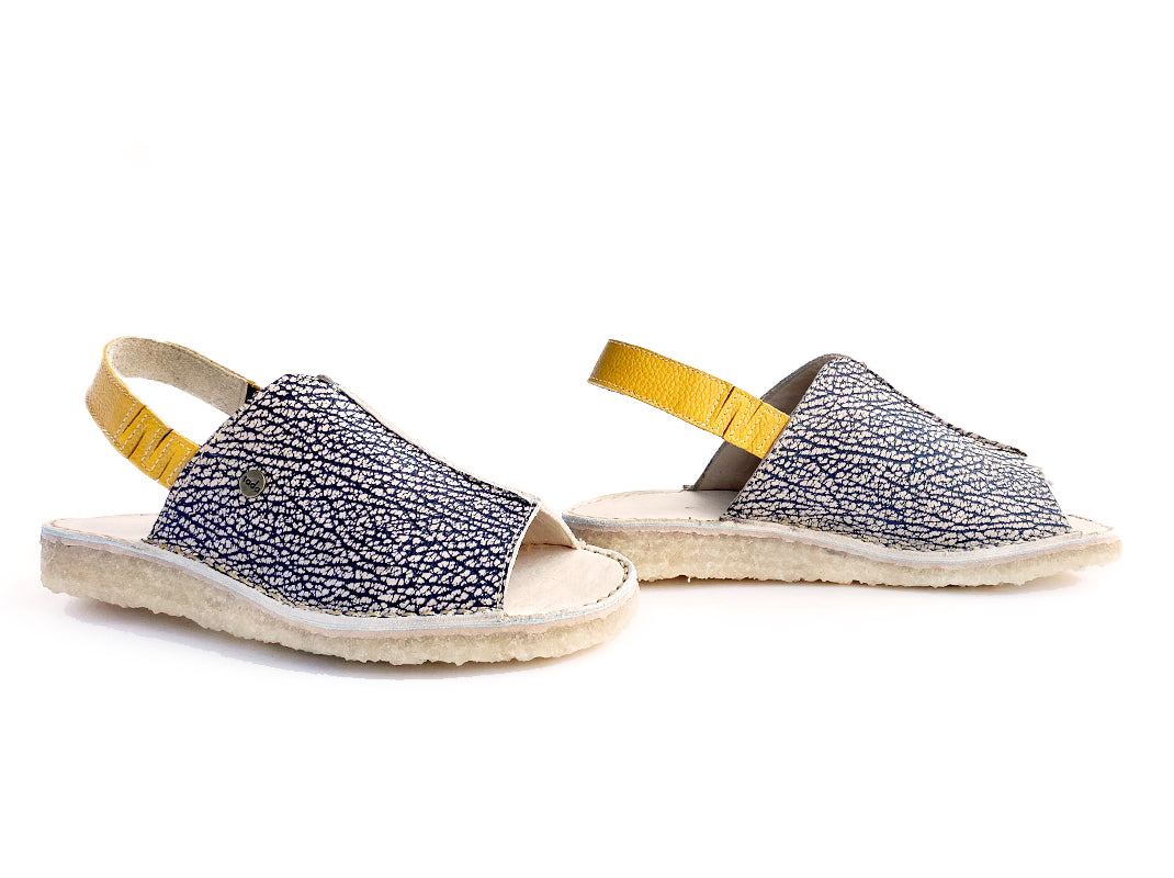 Sandalia Hiroko Jaspe y Amarillo