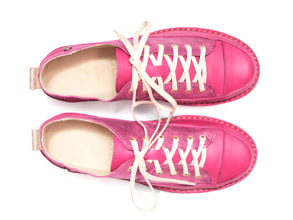 Zapato Kutsu Mujer Fucsia Metal