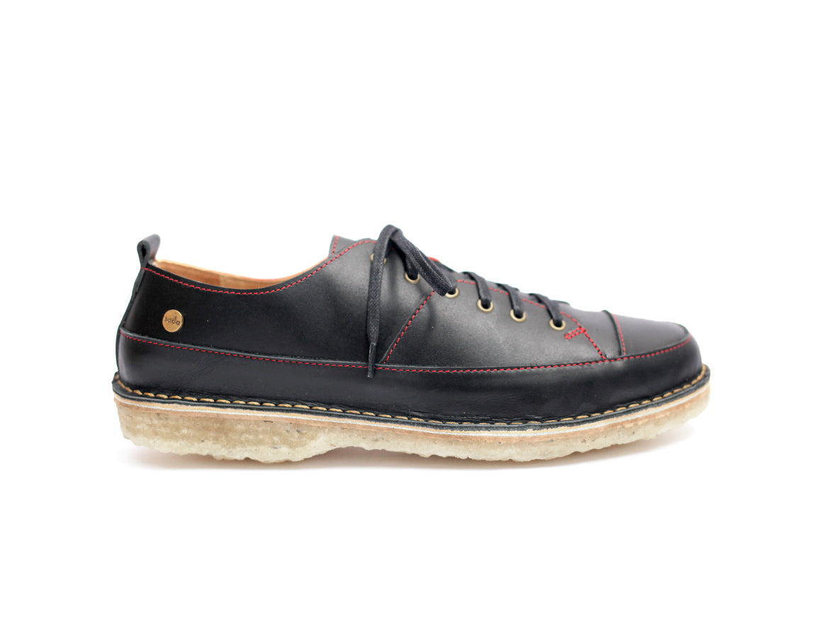 Zapato Kutsu Hombre Negro y Rojo