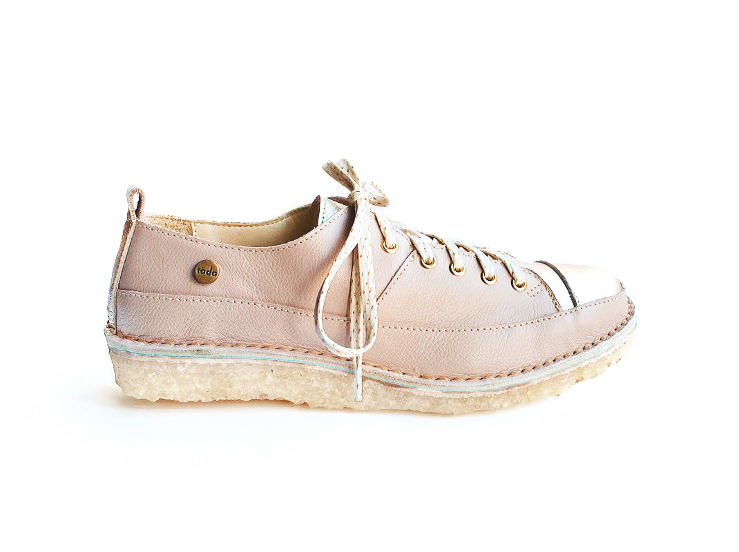 Zapato Mujer Kutsu Nude y Niquel - edición Mei Lang