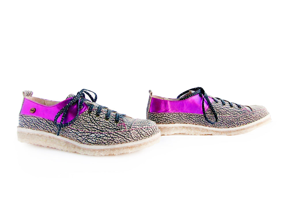 Zapatilla Kutsu Mujer Jaspe y Morado