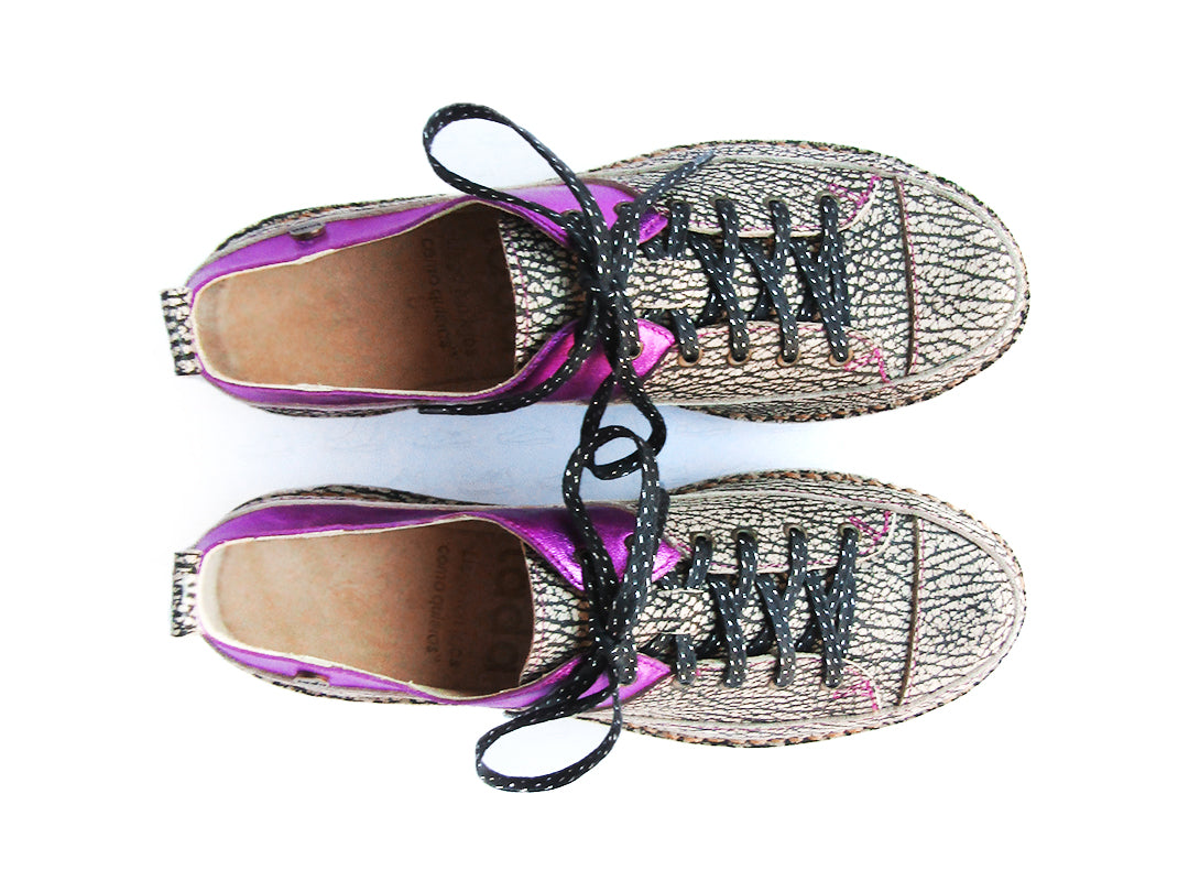 Zapato Kutsu Mujer Jaspe y Morado