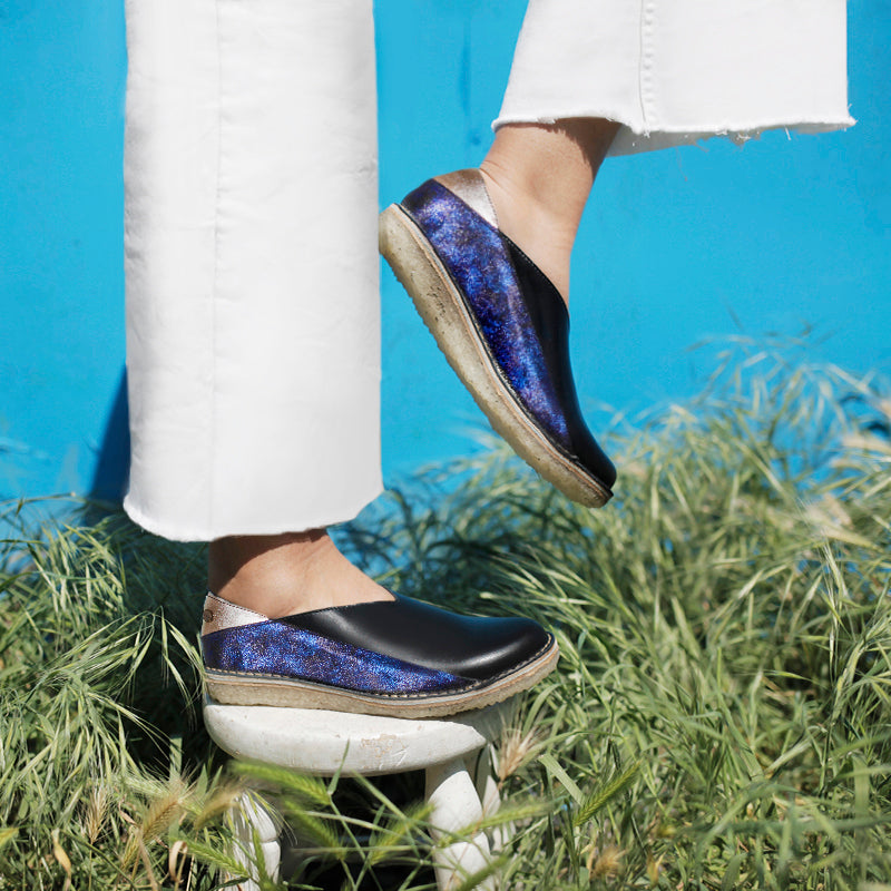 Zapato Mitsue Mujer Azul Metal