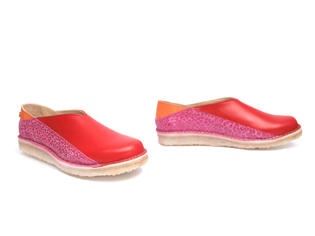 Zapato Mitsue Mujer Rojo y Fucsia