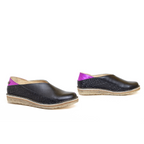 Zapato Mitsue Mujer Petate Negro Violeta Metal