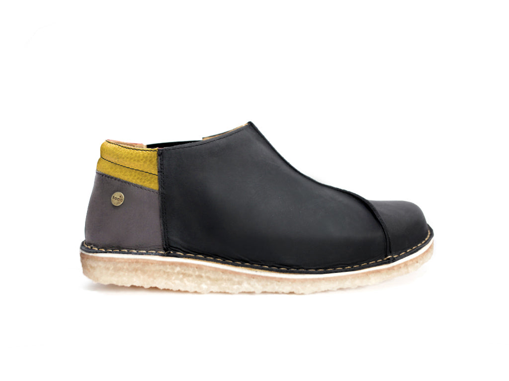 Zapato Nordico mujer negro cera - amarillo