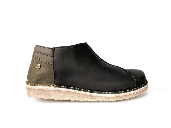 Zapato Nordico mujer negro cera - olivo