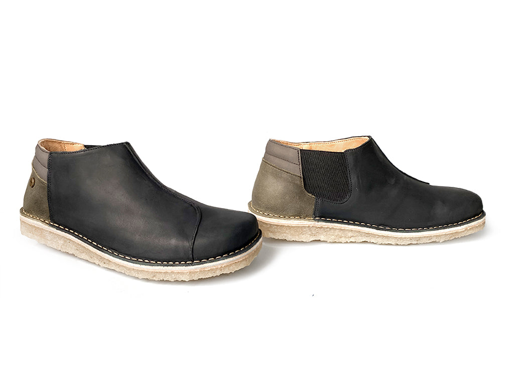 Zapato Nordico mujer negro cera - olivo