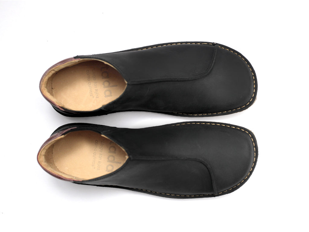 Zapato Nordico mujer negro cera - olivo