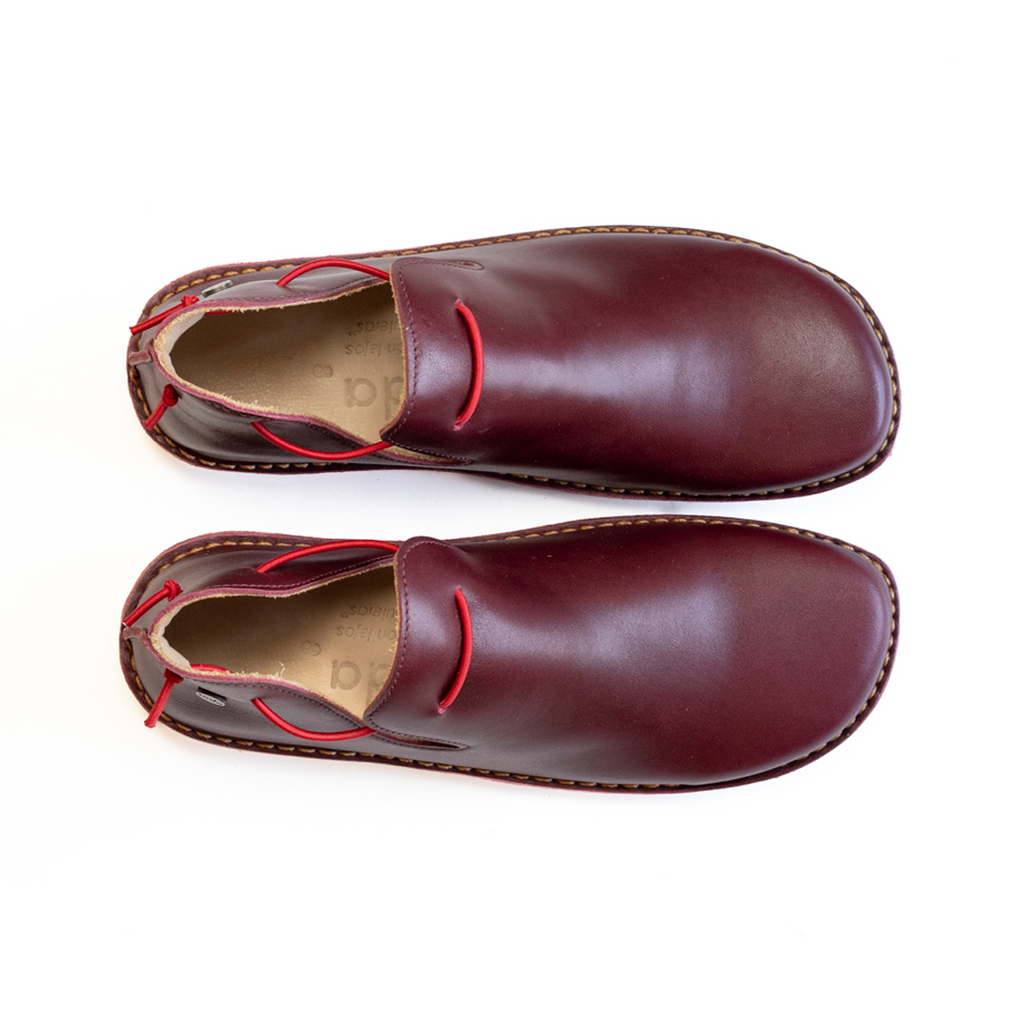 Original Burgundy /Horma ancha 9572, minimalista, transición a Barefoot