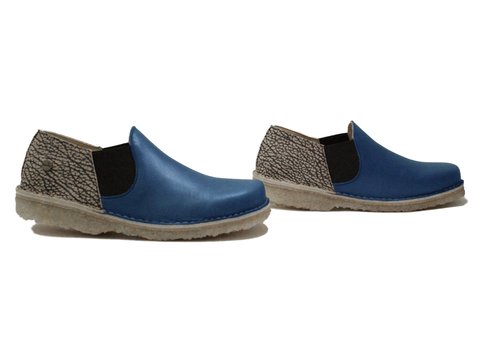 Zapato Fragata Mujer Azul Cobalto y Jaspe